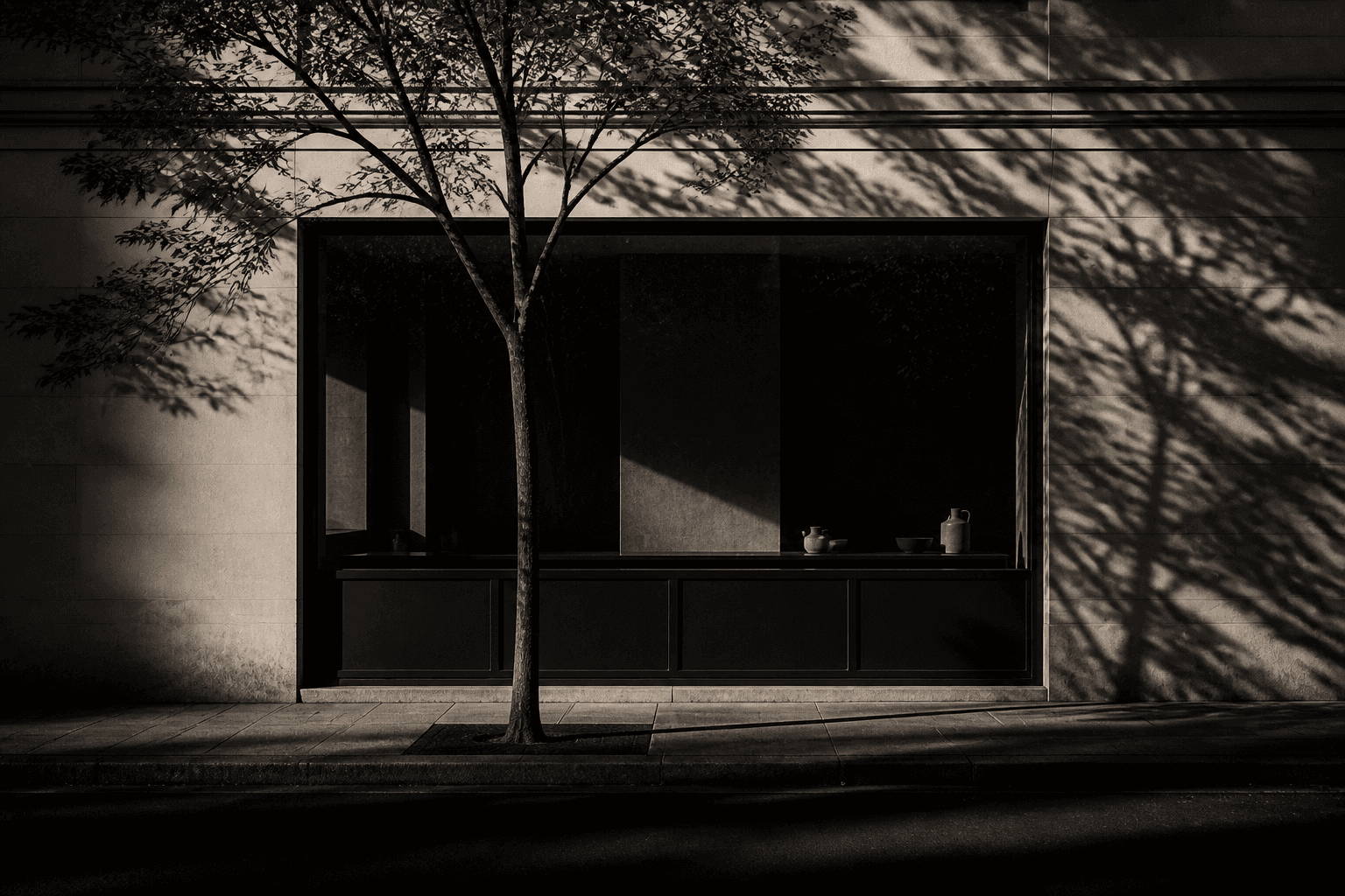 Minimal creative studio in afternoon light